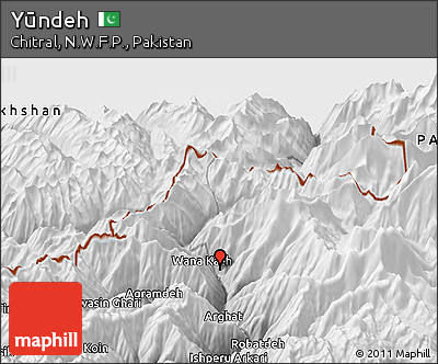 Physical Panoramic Map of Yūndeh