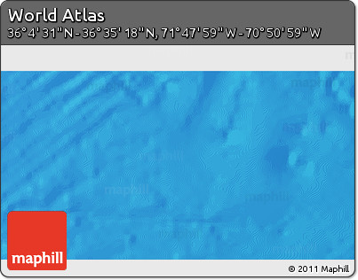 Physical 3D Map of the Area around 36° 19' 55" N, 71° 19' 29" W
