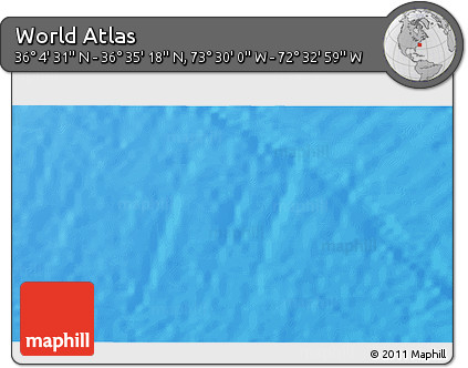 Shaded Relief 3D Map of the Area around 36° 19' 55" N, 73° 1' 30" W