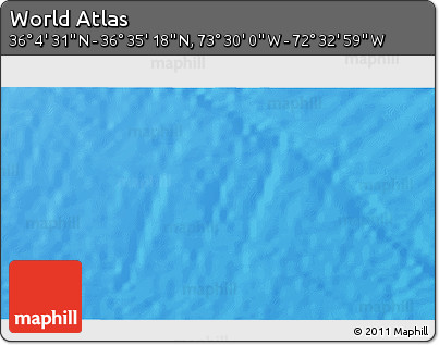 Shaded Relief 3D Map of the Area around 36° 19' 55" N, 73° 1' 30" W
