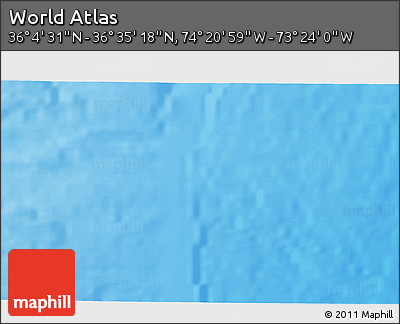 Physical 3D Map of the Area around 36° 19' 55" N, 73° 52' 30" W