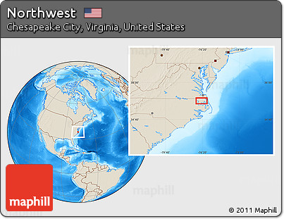 Shaded Relief Location Map of Northwest