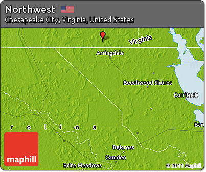 Physical Map of Northwest