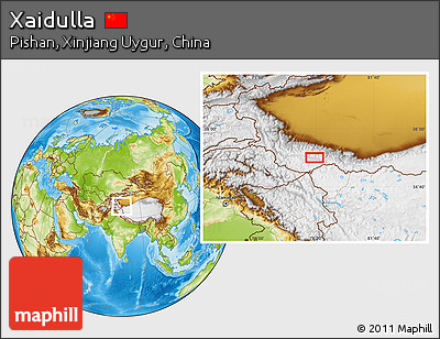 Physical Location Map of Xaidulla