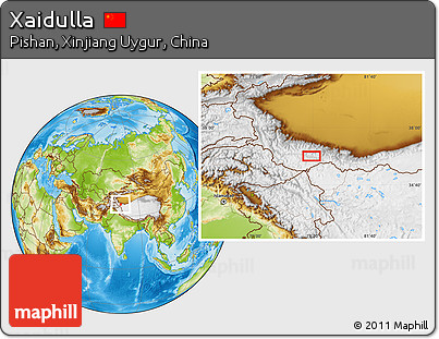 Physical Location Map of Xaidulla