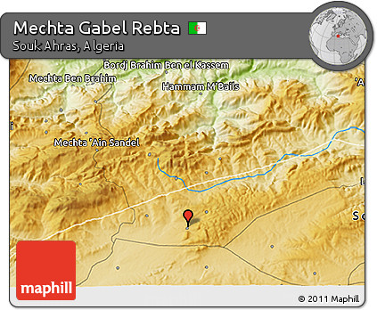 Physical 3D Map of Mechta Gabel Rebta