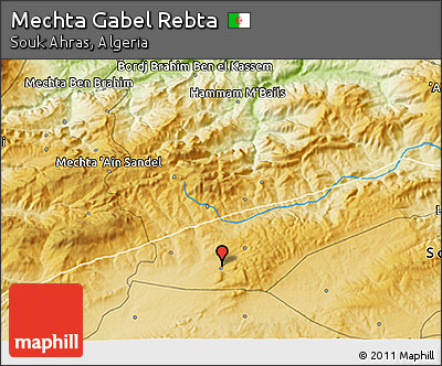 Physical 3D Map of Mechta Gabel Rebta