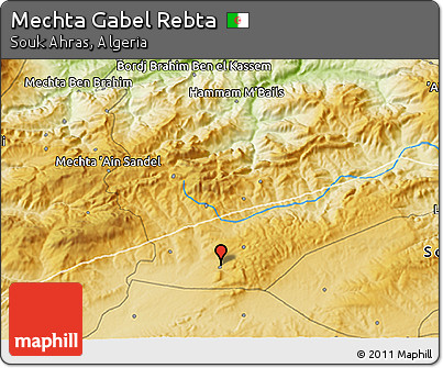 Physical 3D Map of Mechta Gabel Rebta