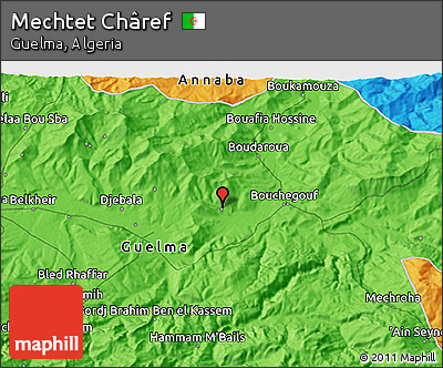 Political 3D Map of Mechtet Châref