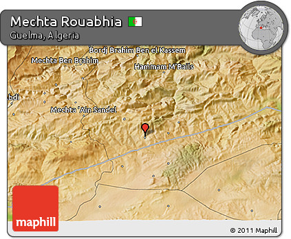 Satellite 3D Map of Mechta Rouabhia