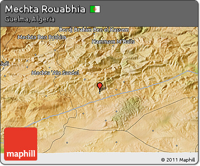 Satellite 3D Map of Mechta Rouabhia