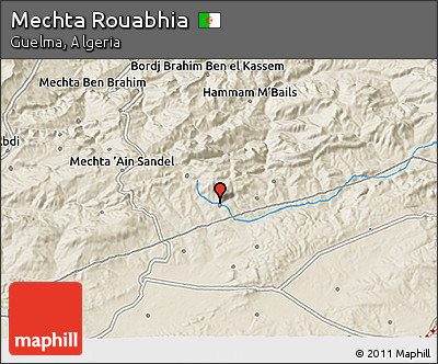 Shaded Relief 3D Map of Mechta Rouabhia