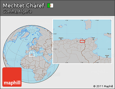Gray Location Map of Mechtet Châref