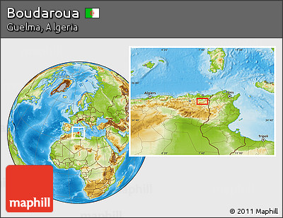 Physical Location Map of Boudaroua