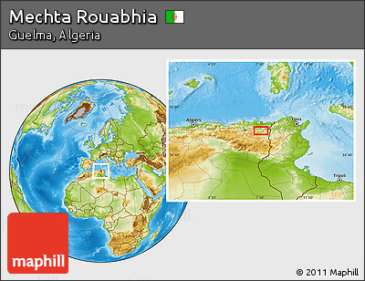 Physical Location Map of Mechta Rouabhia