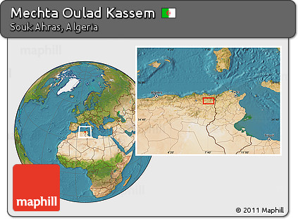 Satellite Location Map of Mechta Oulad Kassem