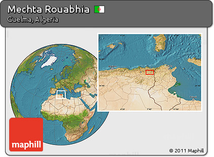 Satellite Location Map of Mechta Rouabhia