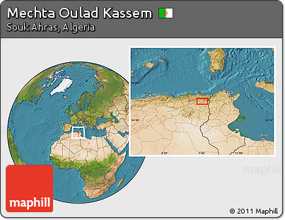 Satellite Location Map of Mechta Oulad Kassem