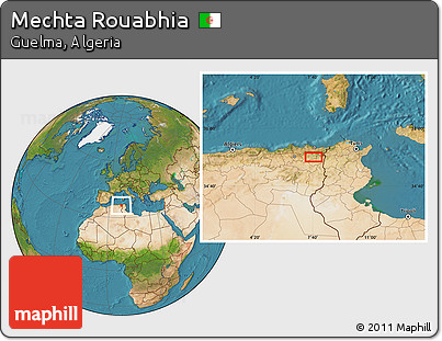 Satellite Location Map of Mechta Rouabhia