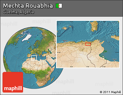 Satellite Location Map of Mechta Rouabhia