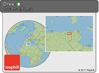 Savanna Style Location Map of Drea