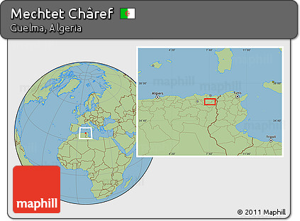Savanna Style Location Map of Mechtet Châref