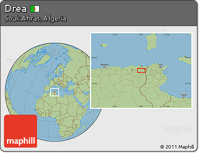 Savanna Style Location Map of Drea