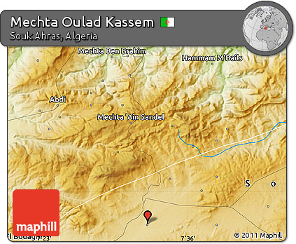 Physical Map of Mechta Oulad Kassem