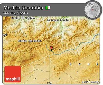 Physical Map of Mechta Rouabhia