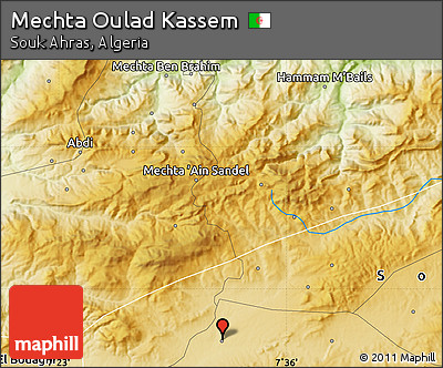 Physical Map of Mechta Oulad Kassem