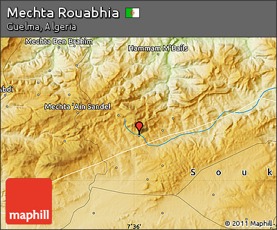 Physical Map of Mechta Rouabhia