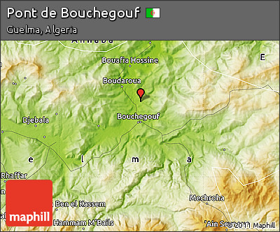 Physical Map of Pont De Bouchegouf