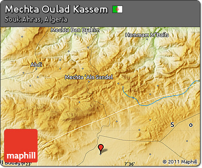 Physical Map of Mechta Oulad Kassem