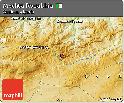 Physical Map of Mechta Rouabhia