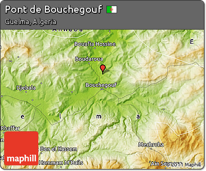 Physical Map of Pont De Bouchegouf