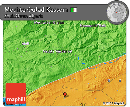 Political Map of Mechta Oulad Kassem
