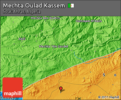 Political Map of Mechta Oulad Kassem