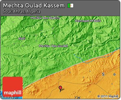 Political Map of Mechta Oulad Kassem