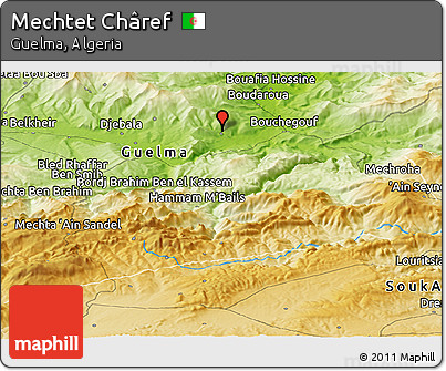 Physical Panoramic Map of Mechtet Châref