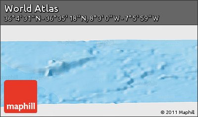 Political Panoramic Map of the Area around 36° 19' 55" N, 7° 34' 30" W