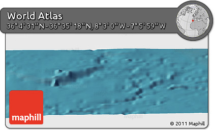 Satellite Panoramic Map of the Area around 36° 19' 55" N, 7° 34' 30" W