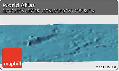 Satellite Panoramic Map of the Area around 36° 19' 55" N, 7° 34' 30" W