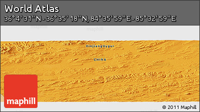 Political Panoramic Map of the Area around 36° 19' 55" N, 85° 4' 29" E