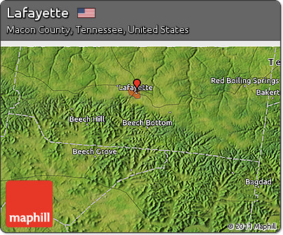 Satellite 3D Map of Lafayette