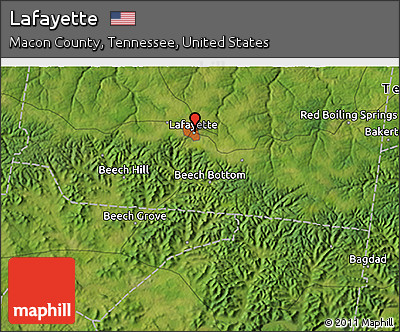 Satellite 3D Map of Lafayette