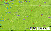 Physical Map of the area around 36° 19' 55" N, 89° 10' 30" W