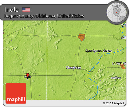 Physical 3D Map of Inola