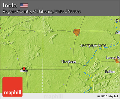 Physical 3D Map of Inola