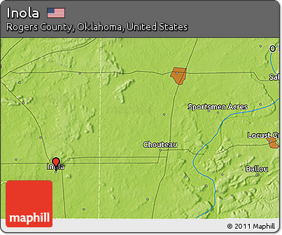 Physical 3D Map of Inola