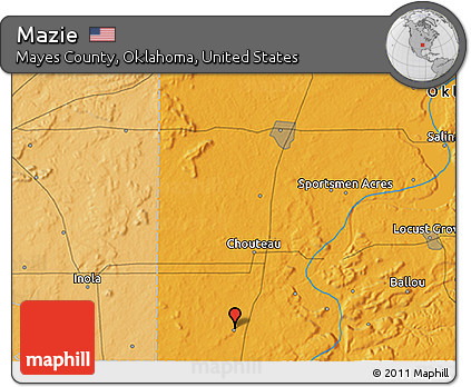 Political 3D Map of Mazie